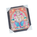 Lord Ganesha Photo Frame - 11 × 10 Inches | For Pooja Temple | Home Decor And Gifts