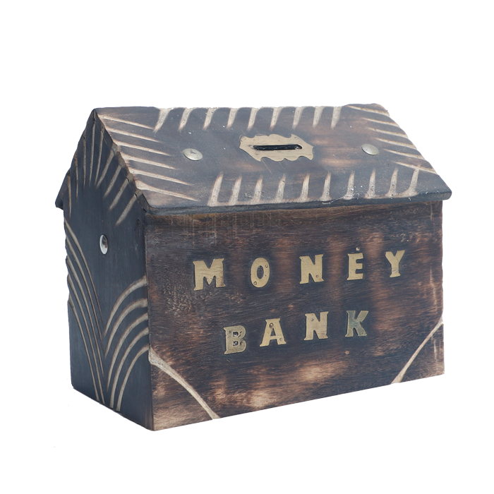 Wood Coin Bank for Kids and Adults