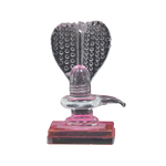 Handcrafted Glass Shiva Lingam Shiv Ling Idol Pink