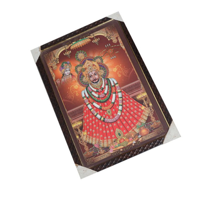 Jai Shree Shyam Baba Photo Frame - 19× 13 Inches | For Pooja Temple | Home Decor And Gifts