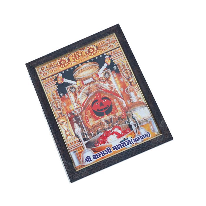God Shree Balaji Maharaj Salasar Photo Frame - 13 × 10 Inches | For Pooja Temple | Home Decor And Gifts