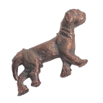 COCKER SPANIEL DOG Figurine Statue Cast Iron Rustic Brown - 2× 1 Inches