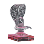 Handcrafted Glass Shiva Lingam Shiv Ling Idol Pink