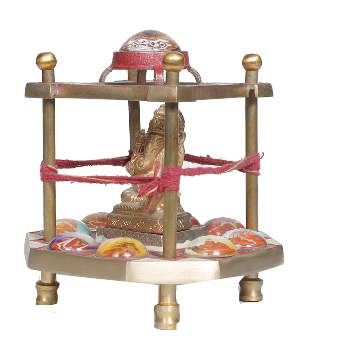 Sri Ashtavinayak ( Eight Ganesha ) Yantra Chowki - 5 × 5 Inches