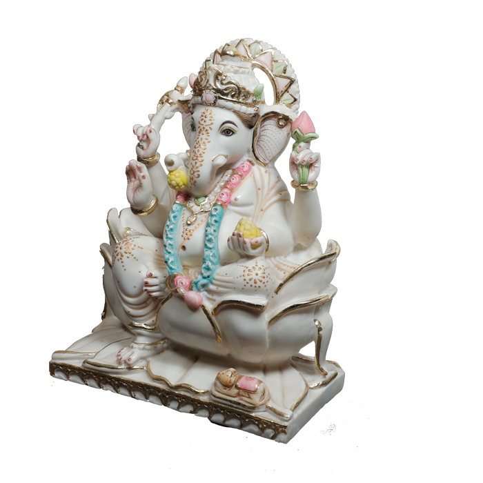 Ganesh Murti Marbul - 12 × 9 Inches