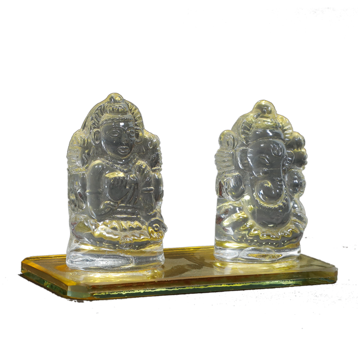 yellow Laxmi Ganesh - 3 × 4 Inches