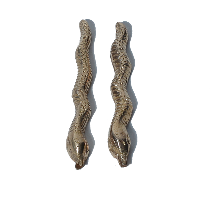 brass snake pendant - 3 × 1 Inches