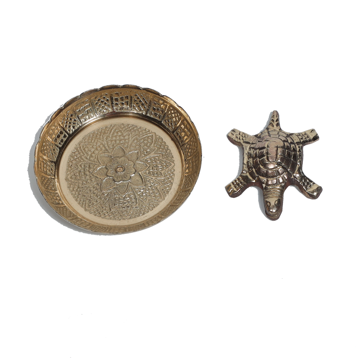 Antique Brass Turtle - 3.4 × 3.4 Inches