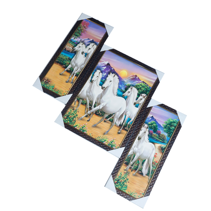 Wooden Horse Wall Frame- 19× 15 Inches