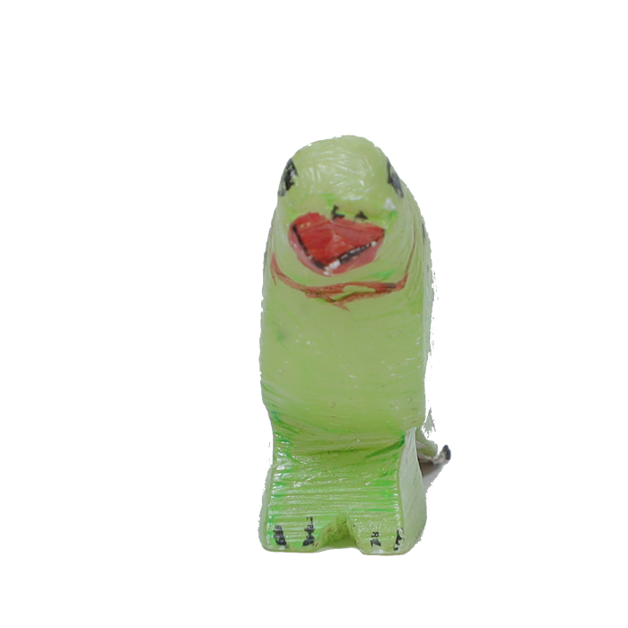 Parrot Display Hand Carved & Painted Balsa Wood Parrot Bird - 1.5 × 3 Inches