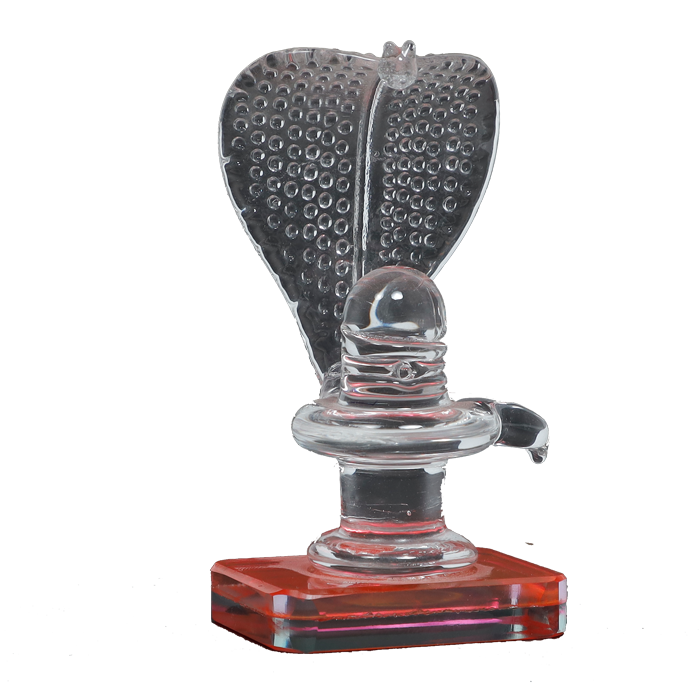 Handcrafted Glass Shiva Lingam Shiv Ling Idol Rad