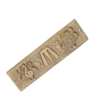 Shankh Chakra Tilak Wall Hanging Decor, Brass Metal - 2.4 × 7 Inches