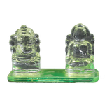 Light Green Laxmi Ganesh - 3 × 4 Inches