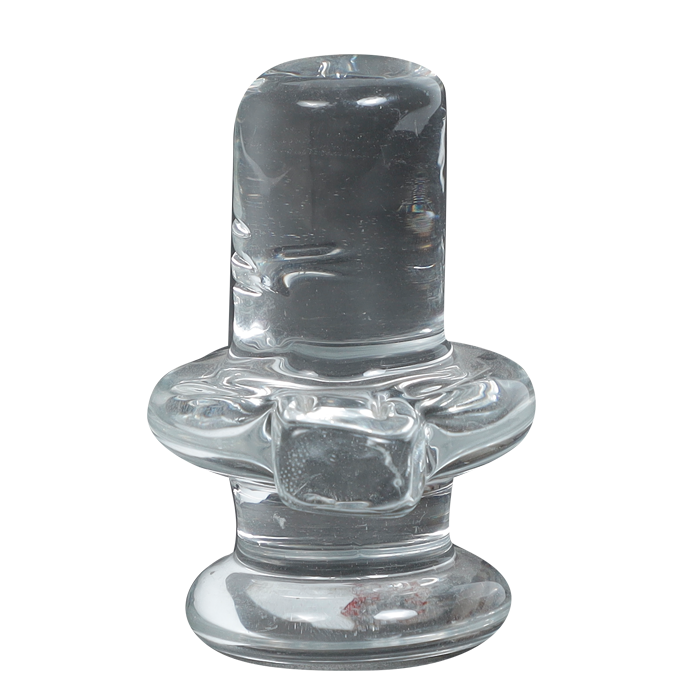 Lightweight Indian Religious Polished Finish Glass Shivling - 2 × 2 Inches