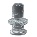 Lightweight Indian Religious Polished Finish Glass Shivling - 2 × 2 Inches